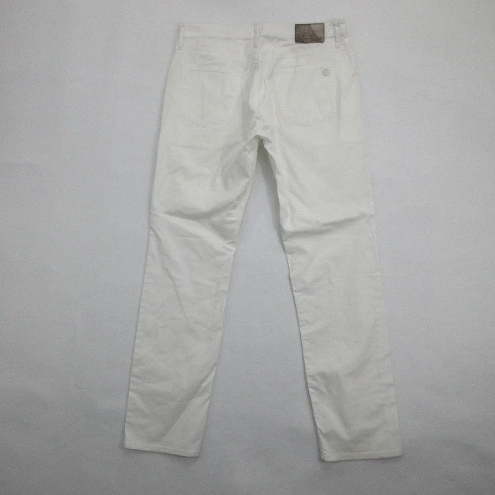 AG Adriano Goldschmied Green Label Mens White Slim Chino Pants Size 33 Stretch